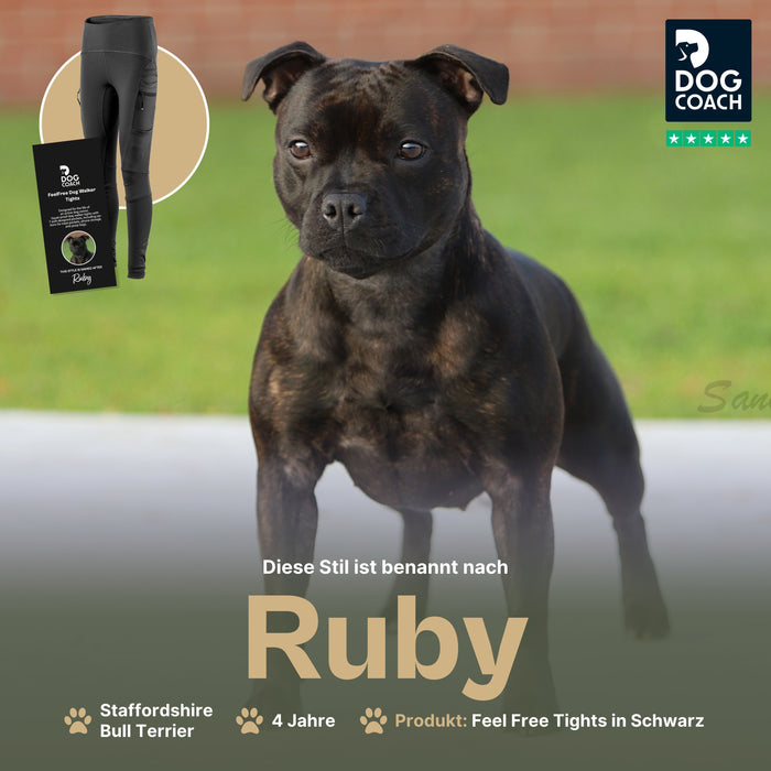 FeelFree Dog Walker Tights | Schwarz | Ruby