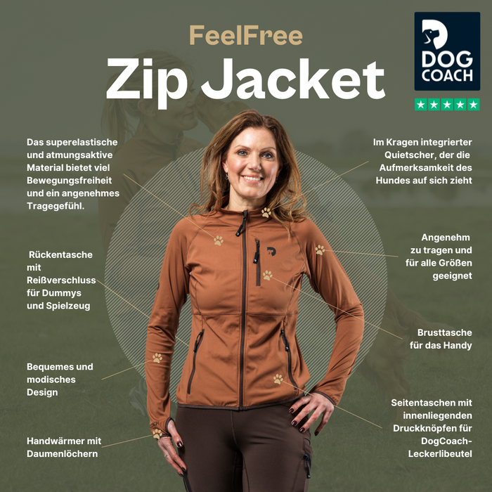 FeelFree Dog Walker Zip Jacket | Sky | Alva