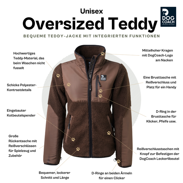 Oversized Teddy | Unisex I Schwarz | Disco