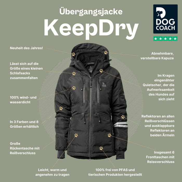 DogCoach KeepDry Jacket | Beetle | Senna