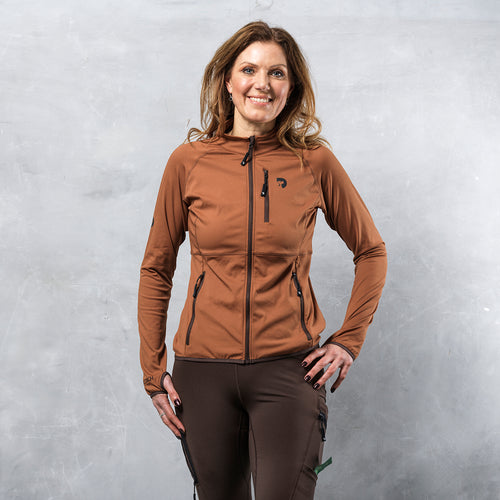 FeelFree Dog Walker Zip Jacket | Caramel | Emma