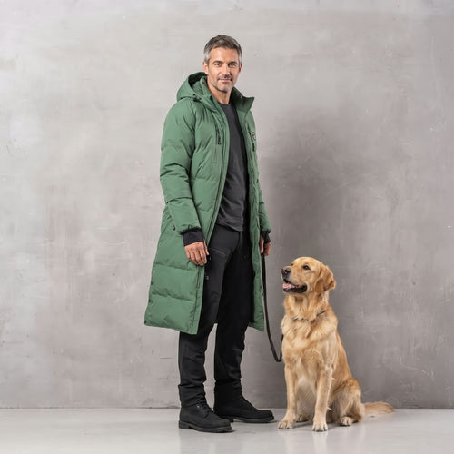 Long KeepDry Dog Walker Herren Mantel 2.0 I Forest I Rex