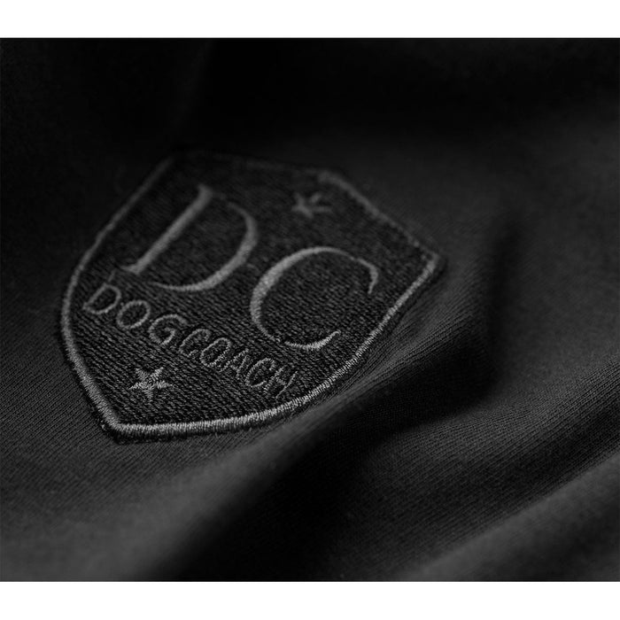 DogCoach Marken-T-Shirts - Grau mit schwarzem Aufnäher
